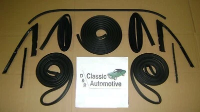 68-74 Chevy II Nova Weatherstrip Kit 10pc Door Trunk Vent Window Channel Cowl Foto 1 de 4
