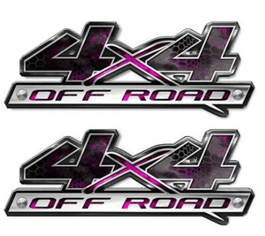 4x4 OFF ROAD Decals Chameleon Camo Pink Decals Truck Side Stickers 2 Pack A48BLO - Picture 1 of 1