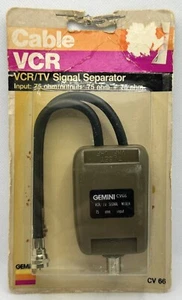 Vintage Gemini Cable VCR/TV Signal Separator CV66 75 Ohm NIP - Picture 1 of 4