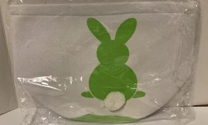 Osterkorb Ei Jagd Hase Korb Canvas Basteltasche mit grünem Henkel Neu - Bild 1 von 2