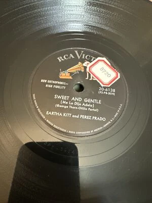RCA Victor 78 RPM Eartha Kitt Perez Prado - Sweet And Gentle / Fredy 20-6138 E- - Image 1 of 2