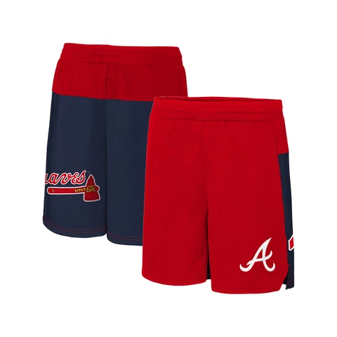Youth Red Atlanta Braves 7th Inning Stretch Shorts Cover