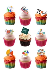 30 Stand Up Maths Mathematics School Edible Wafer Paper Cake Toppers - Picture 1 of 2