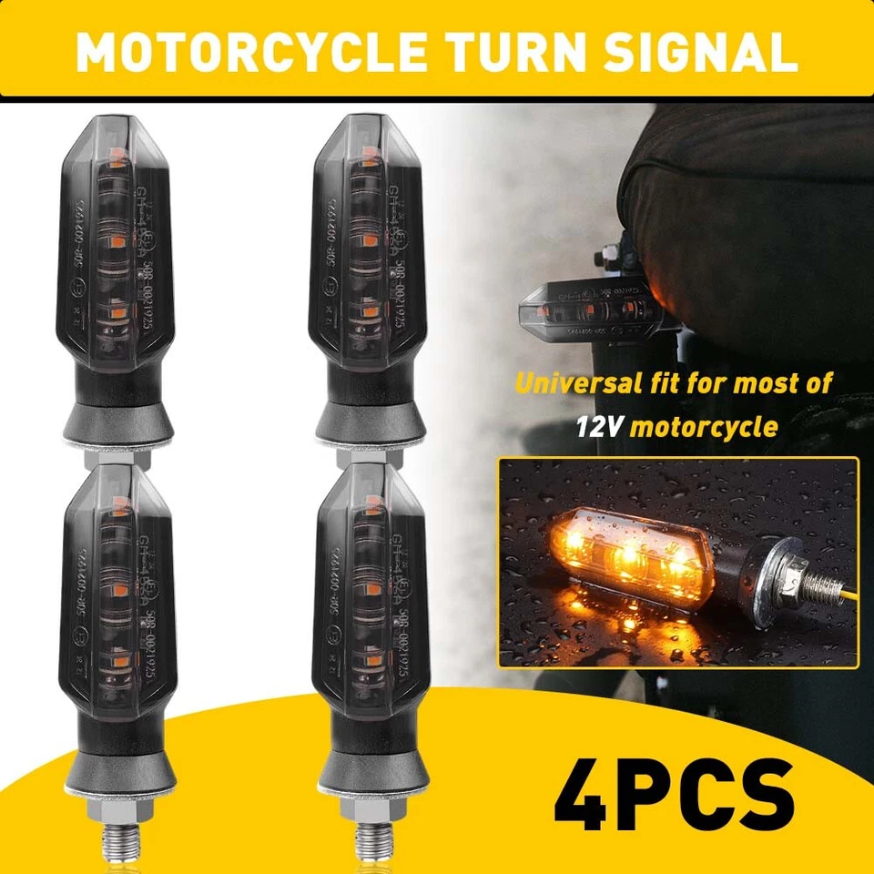 For Yamaha V Star 650 XVS650 XVS650A 950 LED Blinker Turn Signals Light Amber 4x - Image 1 of 4