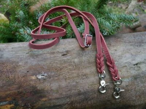 Pinceau en cuir gras cintre en cuir barre de tresse avec boucle flatteuse pour la main - Photo 1/3