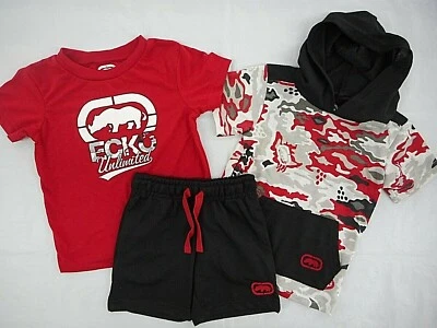 Малыш/мальчики Ecko Unltd. $48-$52 с капюшоном S.S. Рубашка, футболка и шорты размер 2T - 4 - Изображение 1 из 4