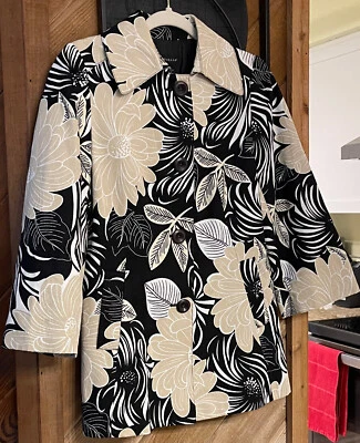 RAFAELLA WOMEN'S BLAZER/JACKET. SIZE: 8. FLORAL. 3/4 SLEEVE. 100% COTTON - Изображение 1 из 4