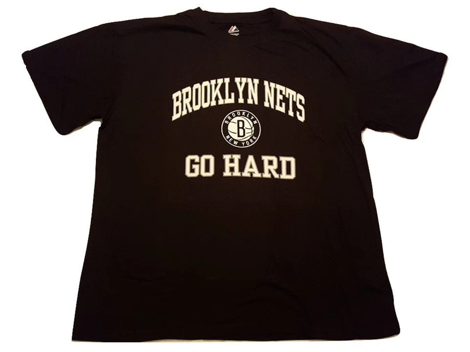 Majestic Brooklyn Nets Logo T-shirt Big and Tall Tee 2XL Shirt NBA Apparel - Image 1 of 1