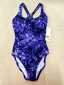 Speedo Size 6 Women's 1-Piece Purple aquatic SwimSuit Summer Bathing Swim Suit - Picture 1 of 3