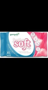 Gompels Adult XLarge Full Body Cleansing 80pk Wet Wipes Patient Care Home - New