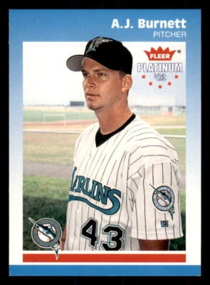 Fleer Platinum #126 A.J. 2002 Burnett Florida Marlins Foto 1 de 2