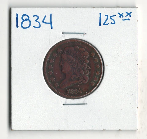 1834 CLASSIC HEAD HALF CENT Cover