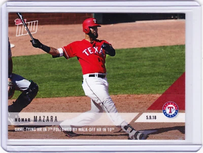 Nomar Mazara Texas Rangers Topps NOW Moment 193 on 5.9.18 2018 Print Run 193 Foto 1 de 2