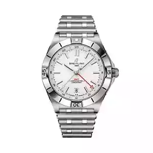 Breitling Chronomat Automatic GMT 40 White Dial Stainless Steel A32398101A1A1 - Picture 1 of 5