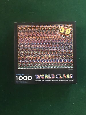 Springbok Jigsaw Puzzle WORLD CLASS 3D 1000 Piece Hallmark  COMPLETE Soccer 1994 - Image 1 of 4