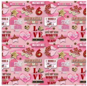 Homefront Girl: Pink Camo Kiss- Skytel Fabrics sold by the Yard - Picture 1 of 1