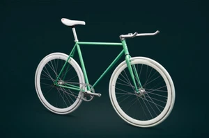 Wlkie - Green 55cm Single Speed freewheels Road bike Fixed Gear Fixie New - Picture 1 of 5