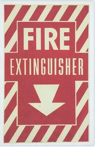 Extintor de incendios original vintage hierro en transferencia bombero divertido seguridad - Imagen 1 de 1