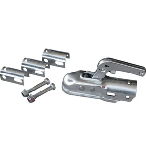 1 Anhänger Zugmaul Zugkugelkupplung Rundrohr Ø50mm mit Adapter 35mm 40mm 45mm - Bild 1 von 4