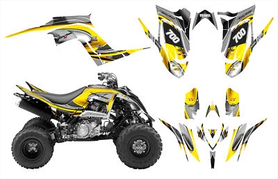 2013 - 2025 Raptor 700 graphics decal wrap kit 24 mil racing vinyl #3737 - Image 1 of 4