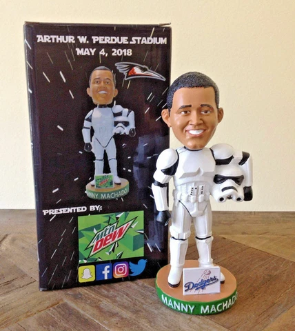 CUSTOMIZED ~ Manny Machado Los Angeles Dodgers Star Wars 2018 Bobblehead SGA Cover