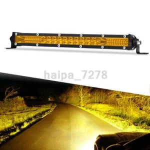 10inch Amber LED Light Bar Fog Work Driving Offroad Flood Spot Combo Truck SUV - Picture 1 of 11