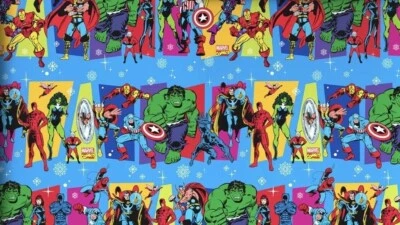 Hallmark Wrapping Paper Christmas Marvel Comics Avengers 70 sq ft Jumbo Roll - Image 1 of 4