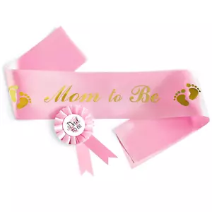 Pink Baby Shower Decorations Mom to Be Sash Baby Shower Decorations for Girl and - Picture 1 of 12