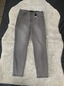 New Fashion Nova Womens Gray High Waist Skinny Jeans Size 13 Pants Stretch - Picture 1 of 8