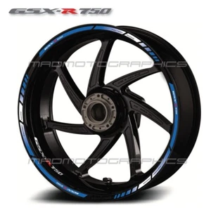 GSX-R 750 decalcomania ruota moto 14 cerchi adesivi laminati per suzuki gsxR 750 - Foto 1 di 2