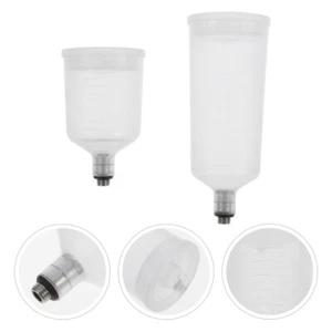 2 PCS Airbrush Bottles Jar Pigment Cup Pot Siphon Feed Airbrushes - Picture 1 of 12