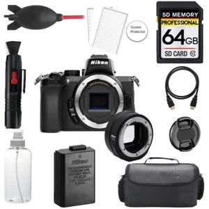 Nikon Z50 Camera w/ FTZ II Mount Adapter+64GB + Bag+ Screen Protector- Basic Kit - Picture 1 of 6