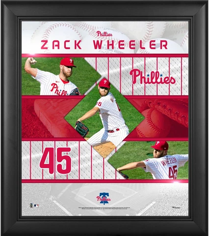 Zack Wheeler Philadelphia Phillies Framed 15x17 Stitched Stars Collage Cover