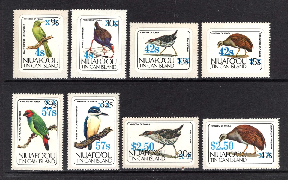 M21806 Tonga ~ Niuafo'ou 1986 SG74/81 - 1986 Bird surcharges. - Image 1 of 1