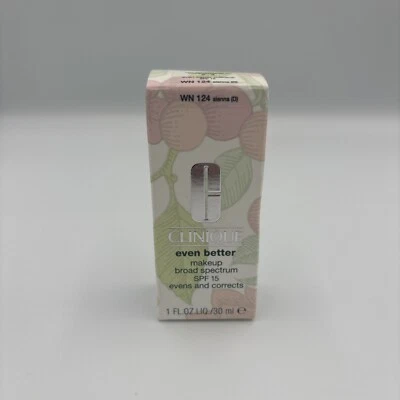 Clinique Even Better Makeup Broad Spectrum SPF 15 WN 124 Sienna (D) 1 FL Oz NIB - Image 1 of 4