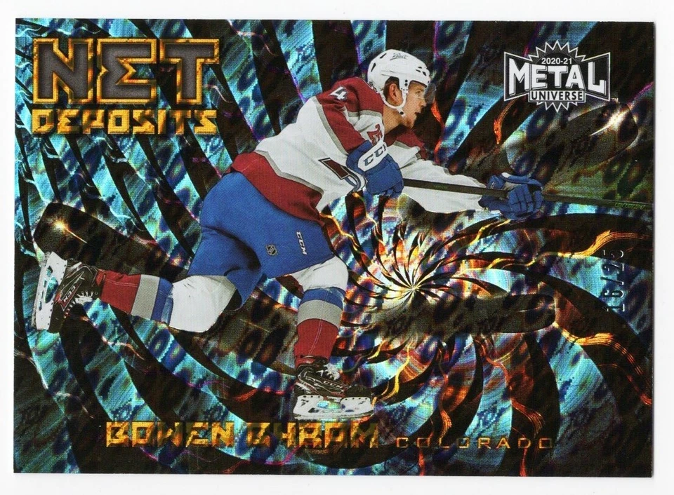 2020-21 Skybox Metal Universe Net Deposits Gold #ND-6 Bowen Byram 16/25 !! - Image 1 of 1