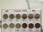 CANADA 1999 CIRCULATED $.25 COIN SET W/VINYL HOLDER