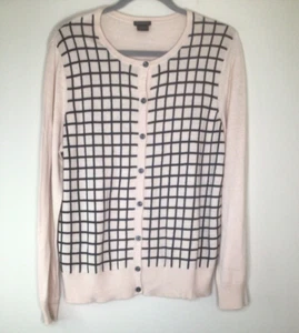 Ann Taylor Damen XL Beige Baumwollmischung Pullover Cardigan Langarm Knopfleiste - Bild 1 von 14