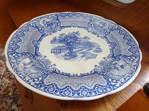 Spode Blue Room Collection "Seasons" (Bl & Wh) Dinner Plate Made in Eng. c. 1837 - Picture 1 of 2