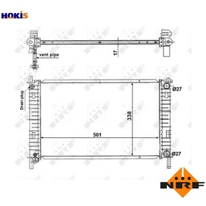 RADIATOR ENGINE COOLING 56134 FOR BAJA/A9JA/A9JB 1.3L F6JA/F6JB 1.4L 4cyl - Picture 1 of 9