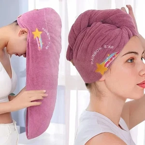 2025 Nuovo Asciugacapelli,Cappello Capelli Asciugatura Rapida,Asciugamani Testa Donna,Asciugamano Capelli Ragazze Carino - Foto 1 di 18