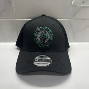 New Era 39THIRTY Boston Celtics Neo Mesh Black Green Hat Cap Flex Size S/M - Picture 1 of 4