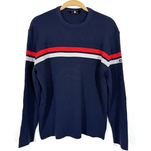 Lido of California Navy Rot Grau Wollpullover 100% Wolle Made in USA - Bild 1 von 7