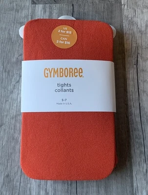 Meia-calça Gymboree feminina 5-6 laranja apertada nova com etiquetas outono inverno Forrest Blossom Line nova com etiquetas - Imagem 1 de 2