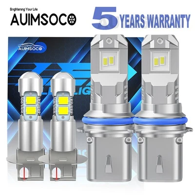 For Nissan Sentra 1999 2000 2001 2002 2003 - Front LED Headlight Fog Light Bulbs - Image 1 of 4