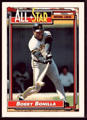 1992 Topps #392 Bobby Bonilla Pittsburgh Pirates All Star - Image 1 of 4