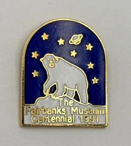 Vintage Fairbanks Museum Centennial 1991 Alaska Pin Tie Tack Revers Souvenir - Bild 1 von 4
