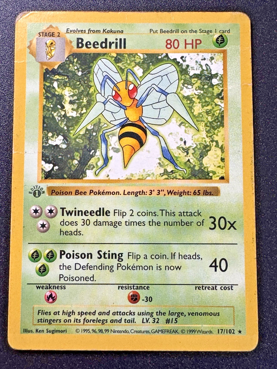 Pokémon TCG Rare Base Set Shadowless Individual Collectible