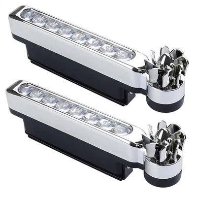2pcs Wind Powered 8 LED Car COB Lighting Daytime Running Light Auto Head Lamp - Image 1 of 4