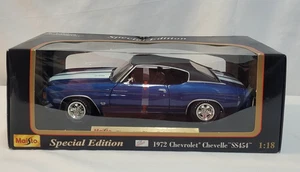 NEW Maisto 1972 Chevrolet Chevelle BLUE SS 454 #31886 1:18 Scale SPECIAL EDITION - Picture 1 of 6